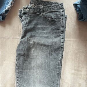 J. Jill Distressed Gray Stretch Denim Jeans